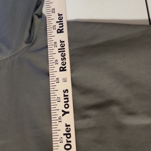 H&M Easy Iron Shirt Mens Size L Gray Green Slim Fit Longsleve Button Shirt - Picture 6 of 6